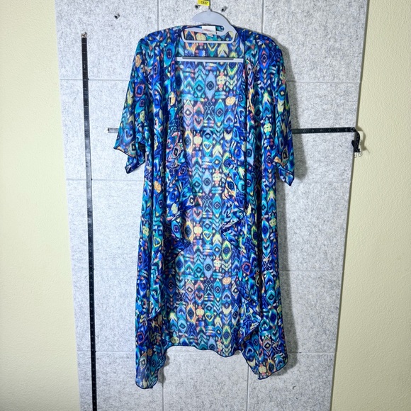 LuLaRoe Other - LulaRoe Colorful Geometric Pattern Open Front Kimono Size S Offers Welcome!